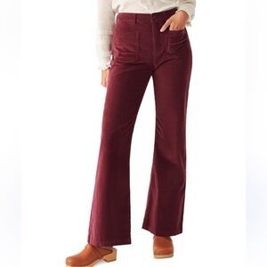 Faherty Women's Burgundy Corduroy Pants
